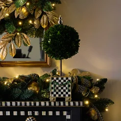 MacKenzie-Childs Emerald Luxe Boxwood Topiary| Greenery & Florals|Room Accents