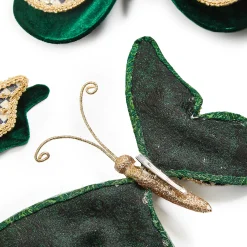 MacKenzie-Childs Emerald Luxe Butterfly Clips, Set of 3| Finishing Touches