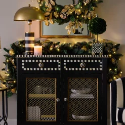MacKenzie-Childs Emerald Luxe Illuminated Garland| Greenery & Florals|Room Accents