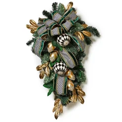 MacKenzie-Childs Emerald Luxe Illuminated Swag| Holiday|Greenery & Florals