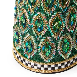 MacKenzie-Childs Emerald Luxe Large Beaded Cone Tree| Room Accents