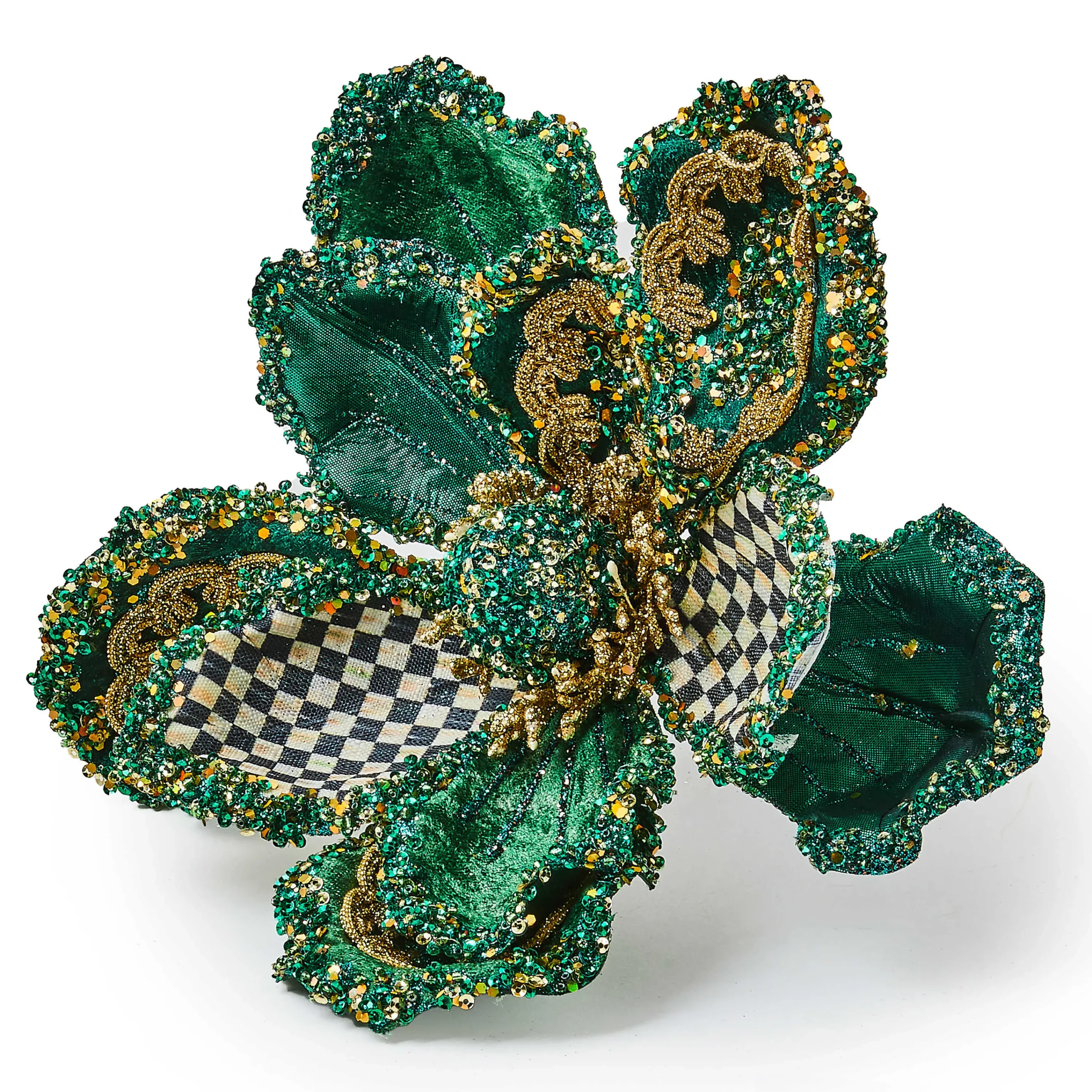 MacKenzie-Childs Emerald Luxe Magnolia Clip| Finishing Touches