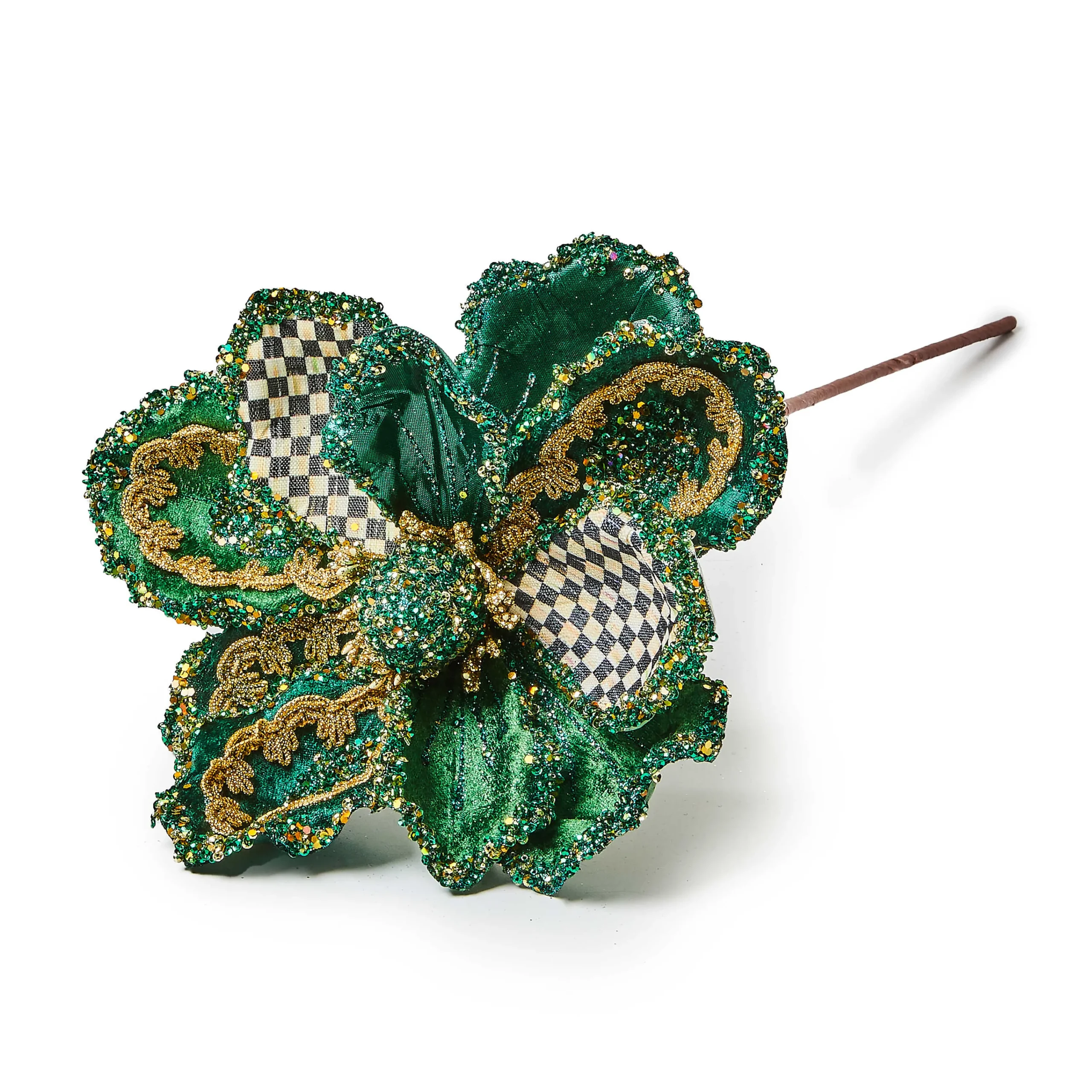 MacKenzie-Childs Emerald Luxe Magnolia Stem| Greenery & Florals