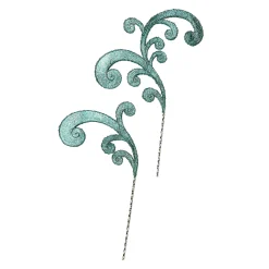 MacKenzie-Childs Emerald Luxe Scroll Picks, Set of 2| Greenery & Florals