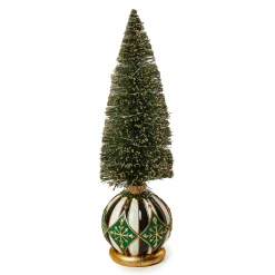 MacKenzie-Childs Emerald Luxe Small Illuminated Bottle Brush Tree| Room Accents