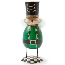 MacKenzie-Childs Emerald Luxe Tin Nutcracker| Room Accents