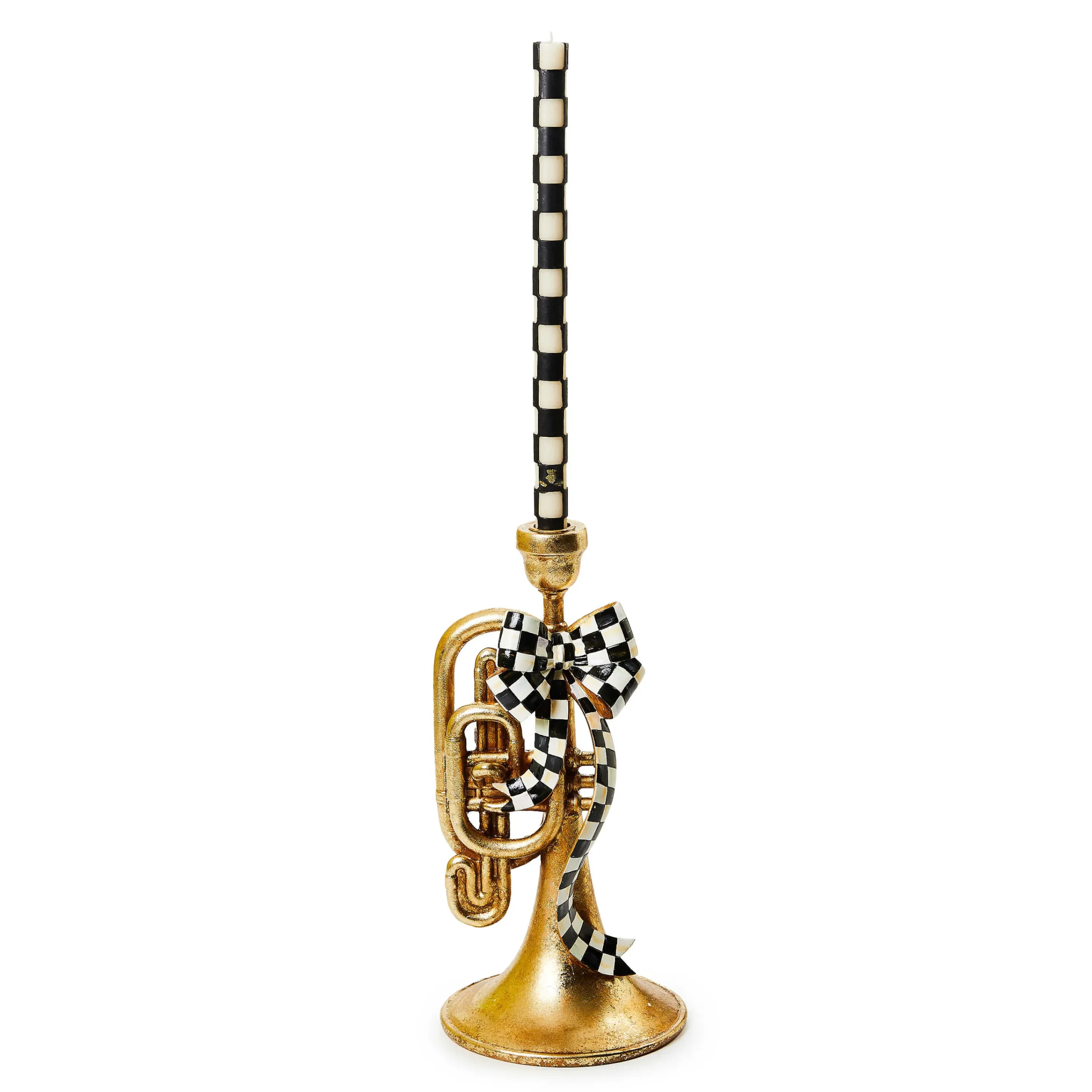 MacKenzie-Childs Emerald Luxe Trumpet Candle Holder| Holiday|Candles & Fragrances