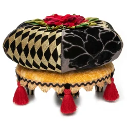 MacKenzie-Childs Evenfall Footstool| Living Room