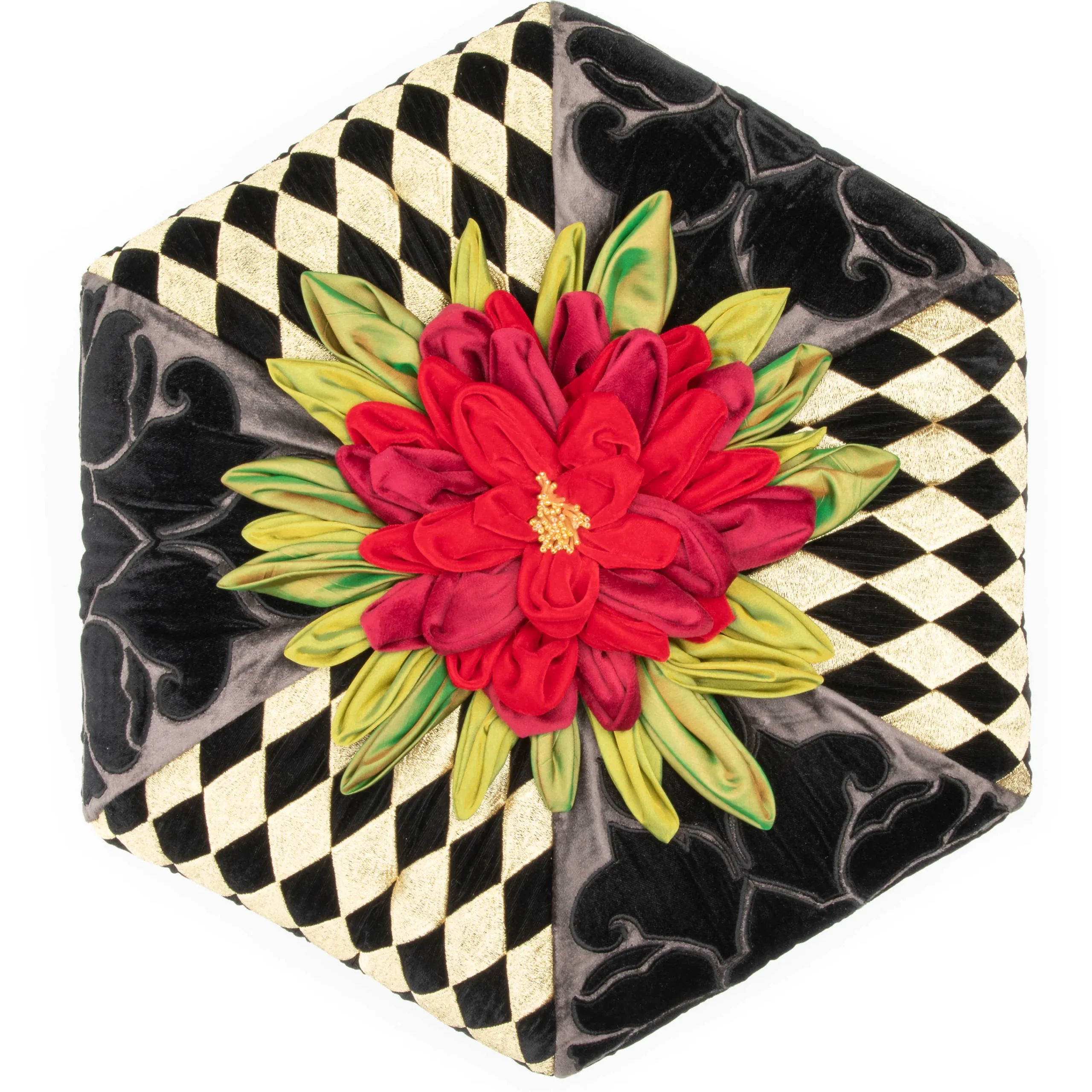 MacKenzie-Childs Evenfall Footstool| Living Room