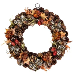 MacKenzie-Childs Fall On The Farm Pinecone Wreath| The Fall Shop|Greenery & Florals