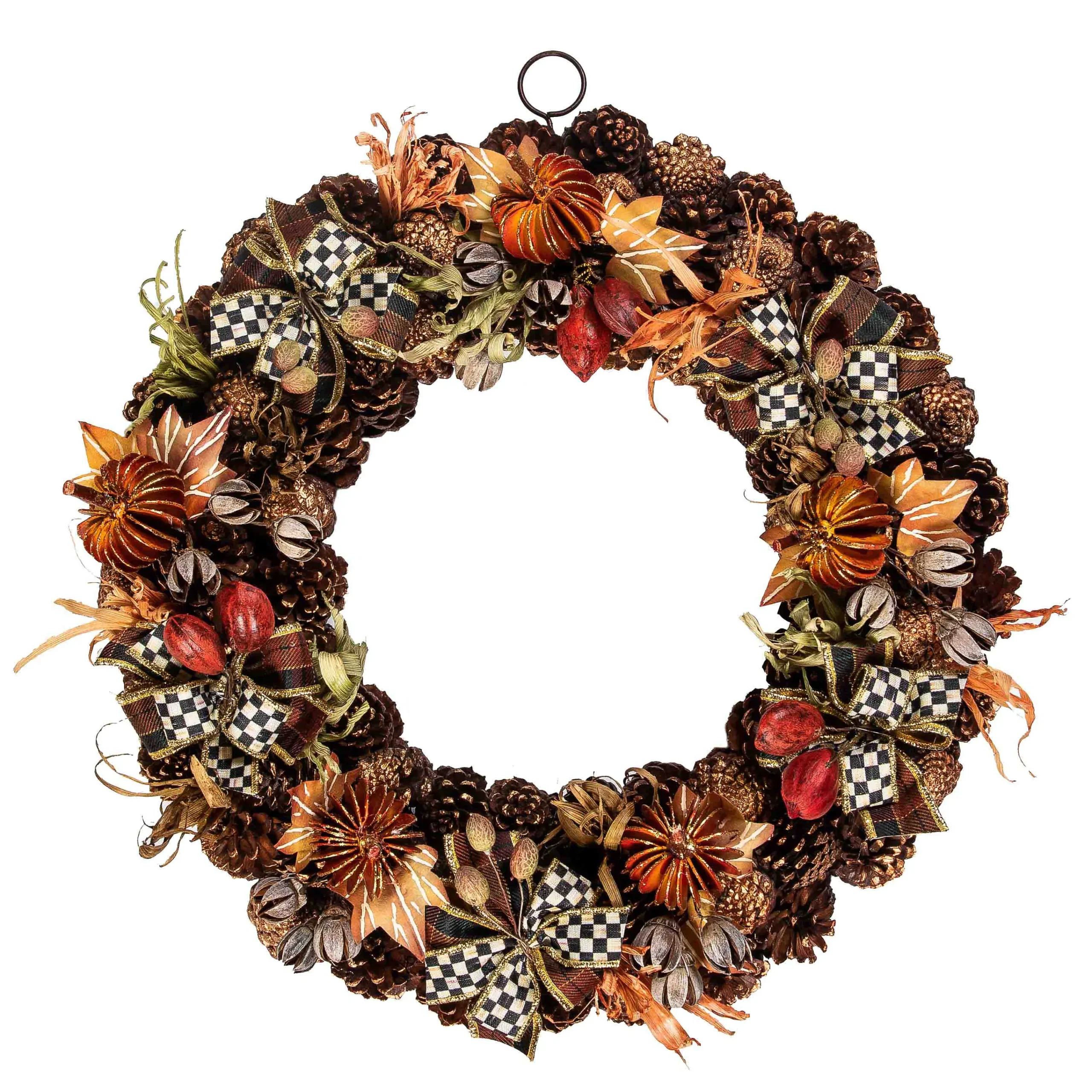 MacKenzie-Childs Fall On The Farm Pinecone Wreath| The Fall Shop|Greenery & Florals