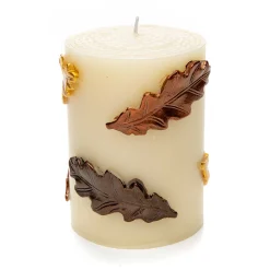 MacKenzie-Childs Falling Leaves 4 Pillar Candle| The Fall Shop|Candles & Fragrances
