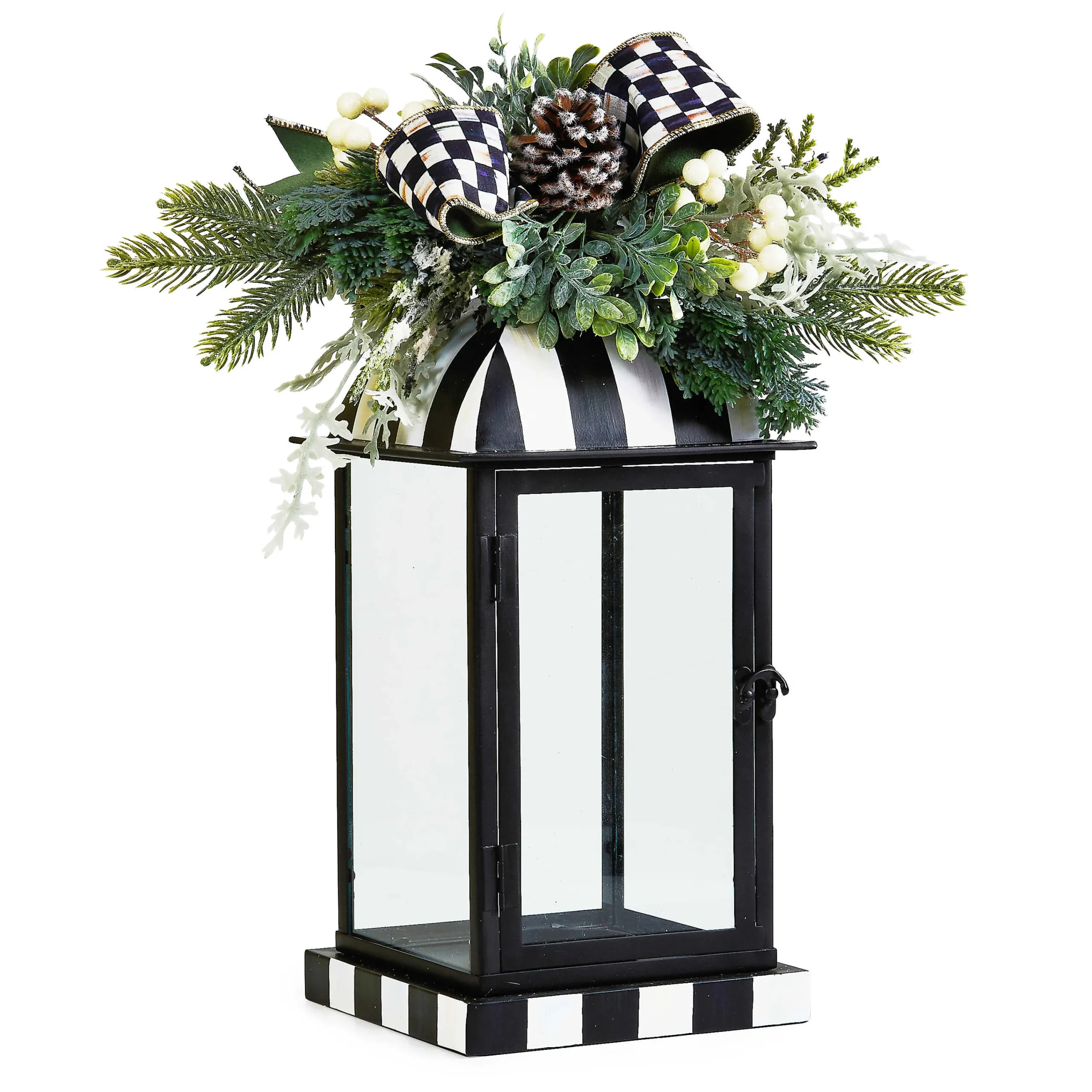 MacKenzie-Childs Farmhouse Holiday Lantern Arrangement| Outdoor|Room Accents