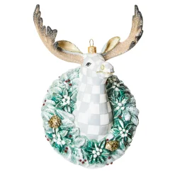 MacKenzie-Childs Farmhouse Moose Glass Ornament| Holiday