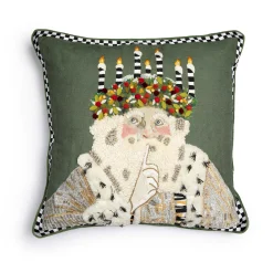 MacKenzie-Childs Farmhouse Santa Lucia Throw Pillow| Holiday|Pillows, Throws, & Cushions