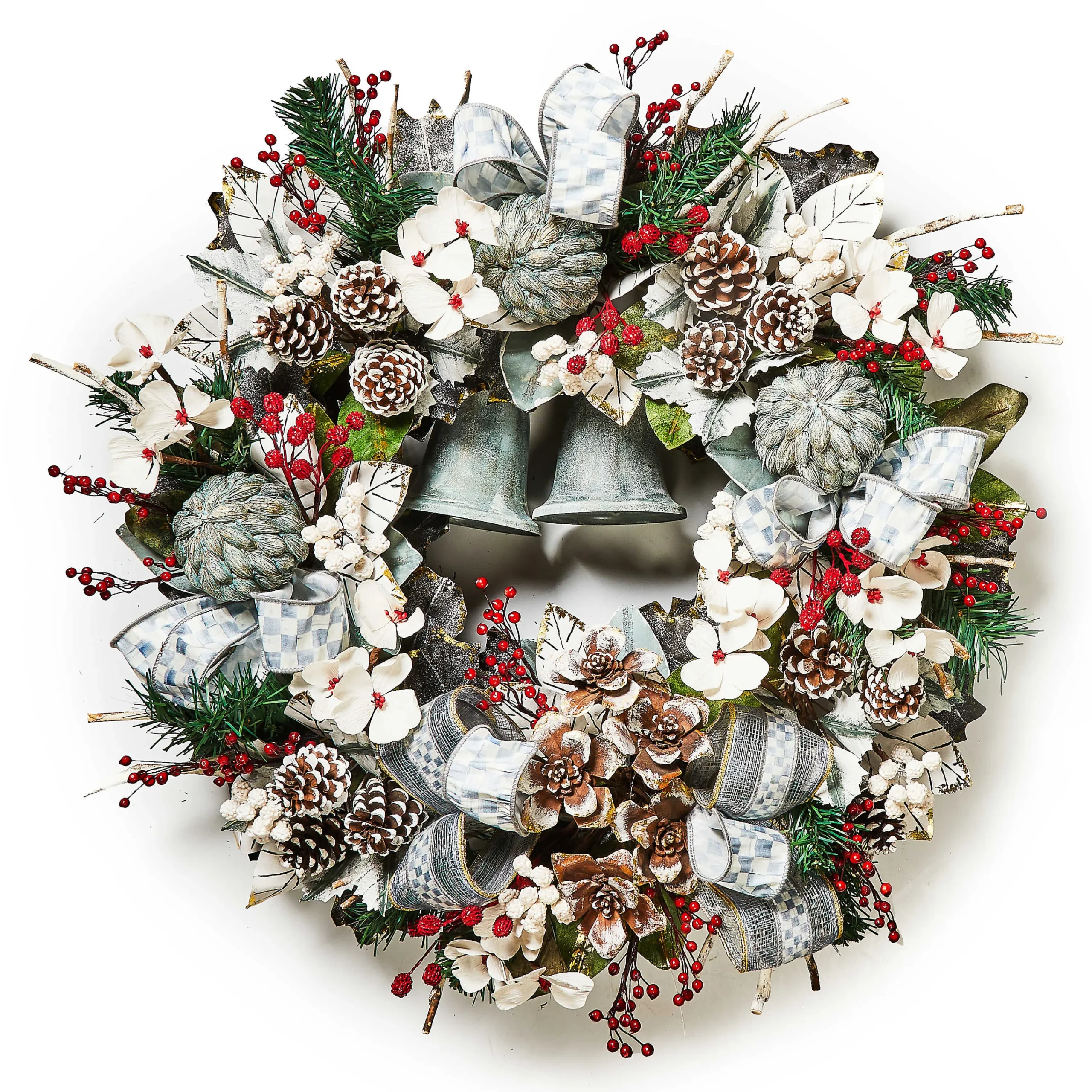 MacKenzie-Childs Farmhouse Sterling Holiday 30 Wreath| Holiday|Greenery & Florals