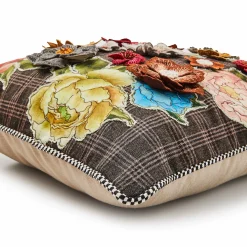 MacKenzie-Childs Field Study Embroidered Floral Throw Pillow| Pillows, Throws, & Cushions