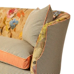 MacKenzie-Childs Field Study Floral Gingham Sofa| Living Room