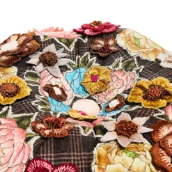 MacKenzie-Childs Field Study Floral Tufted Footstool| Living Room