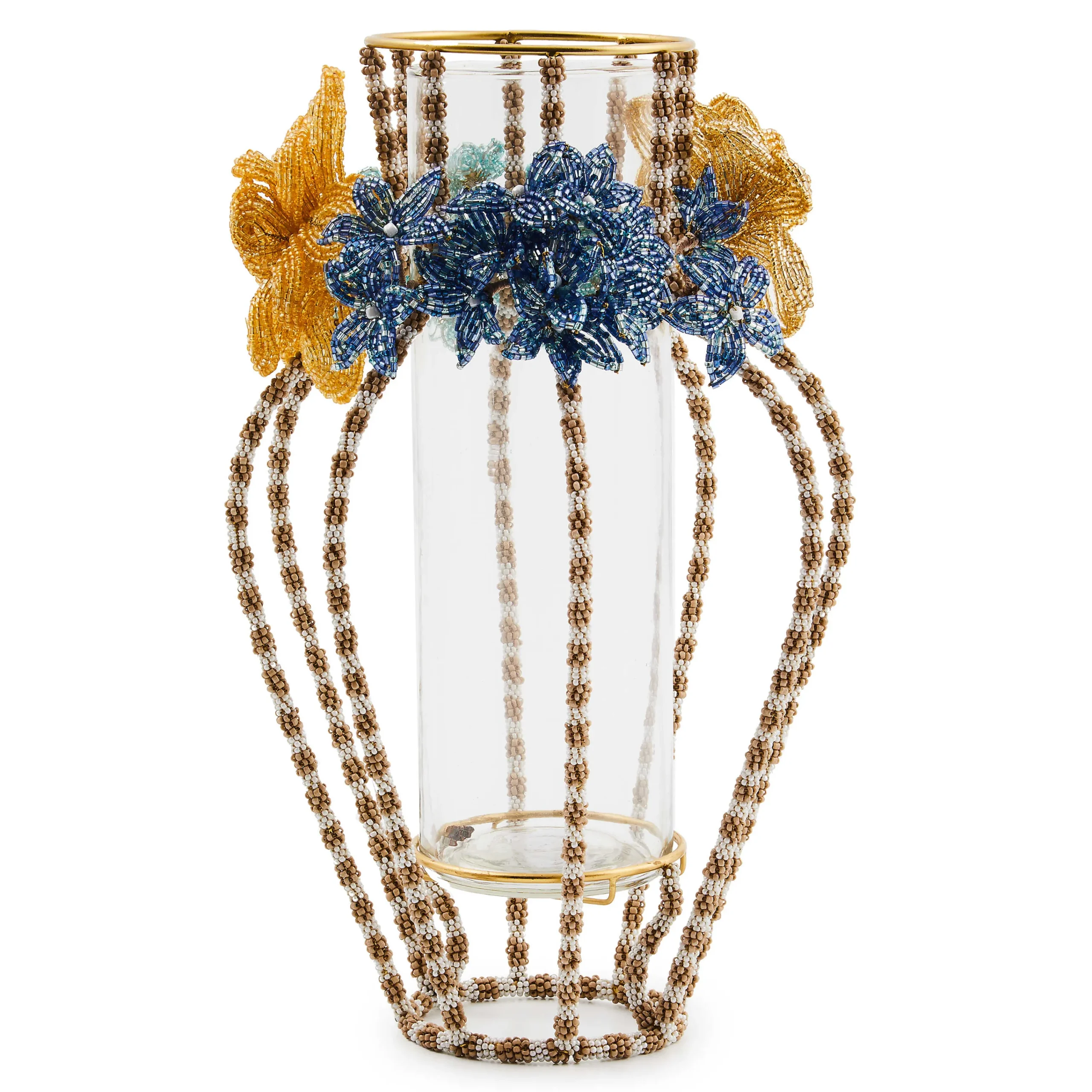 MacKenzie-Childs Field Study Large Beaded Flower Vase| Room Accents