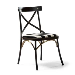 MacKenzie-Childs Flatiron Black Stripe Dining Chair| Dining Room & Kitchen