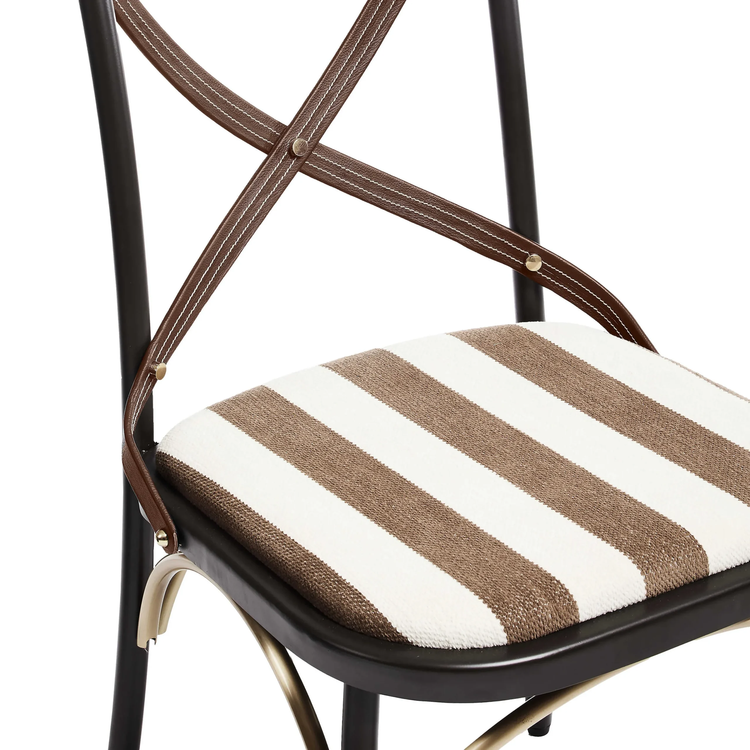 MacKenzie-Childs Flatiron Brown Stripe Dining Chair| Dining Room & Kitchen