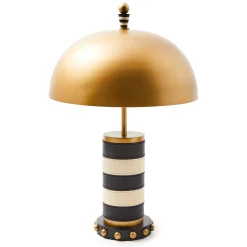 MacKenzie-Childs Flatiron Leather Stripe Table Lamp| Lighting