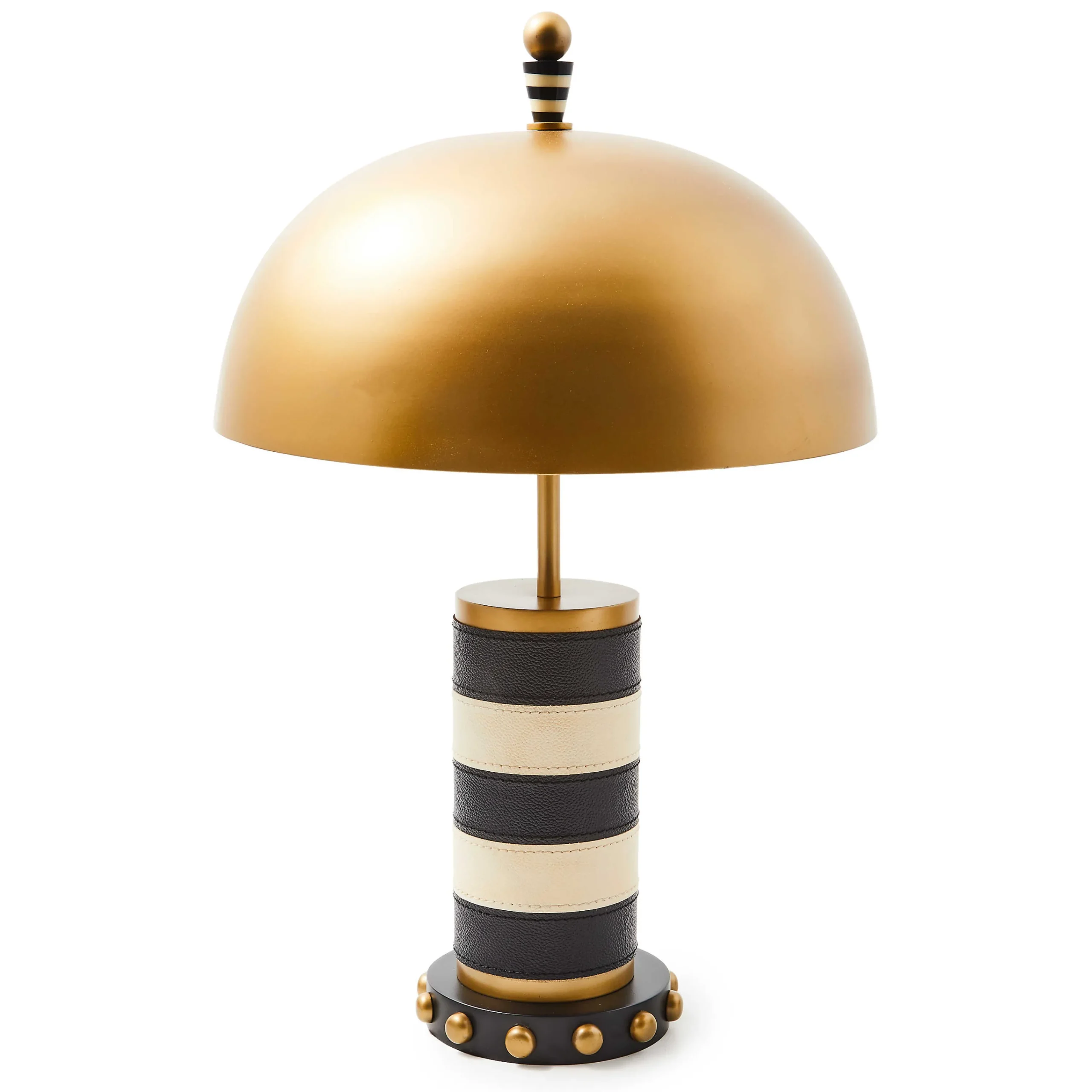 MacKenzie-Childs Flatiron Leather Stripe Table Lamp| Lighting