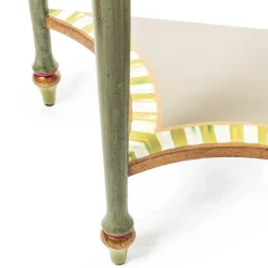 MacKenzie-Childs Fleur De Leaf Demilune Console Table| Entryway Furniture|Living Room