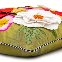 MacKenzie-Childs Fleur de Leaf Throw Pillow| Spring|Pillows, Throws, & Cushions
