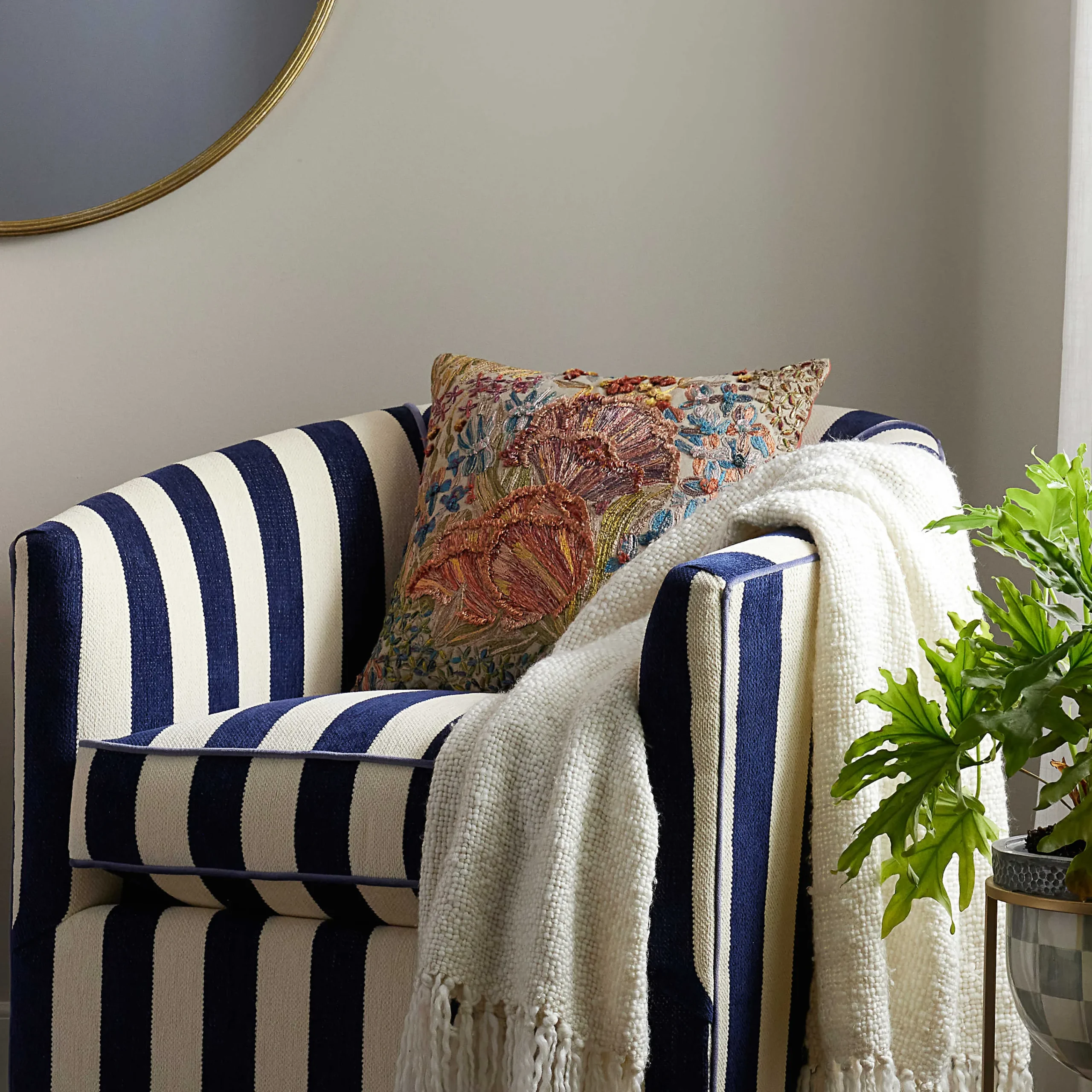 MacKenzie-Childs Flower Field Throw Pillow| Pillows, Throws, & Cushions