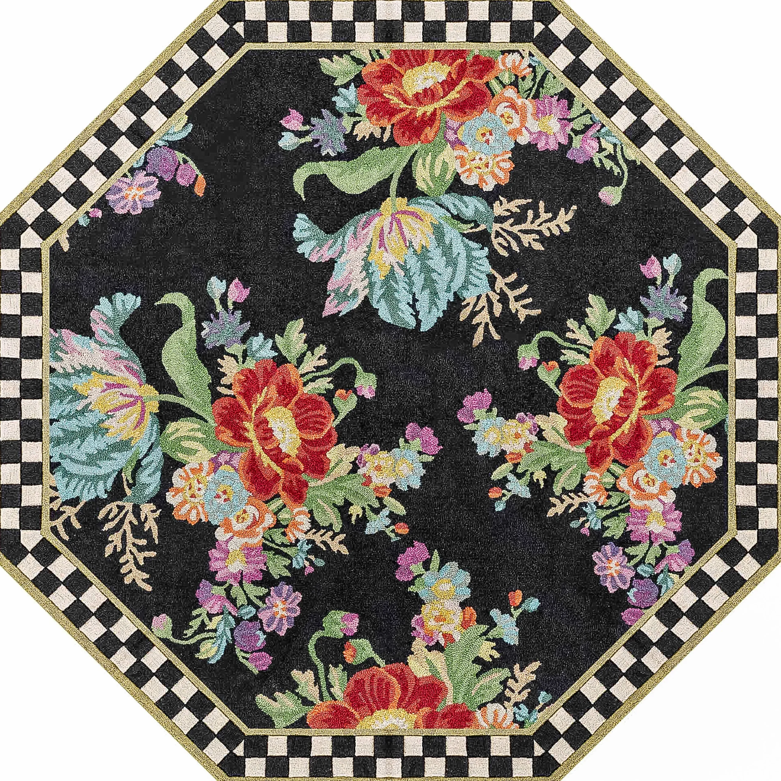 MacKenzie-Childs Flower Market 6' Octagon Washable Rug| Rugs