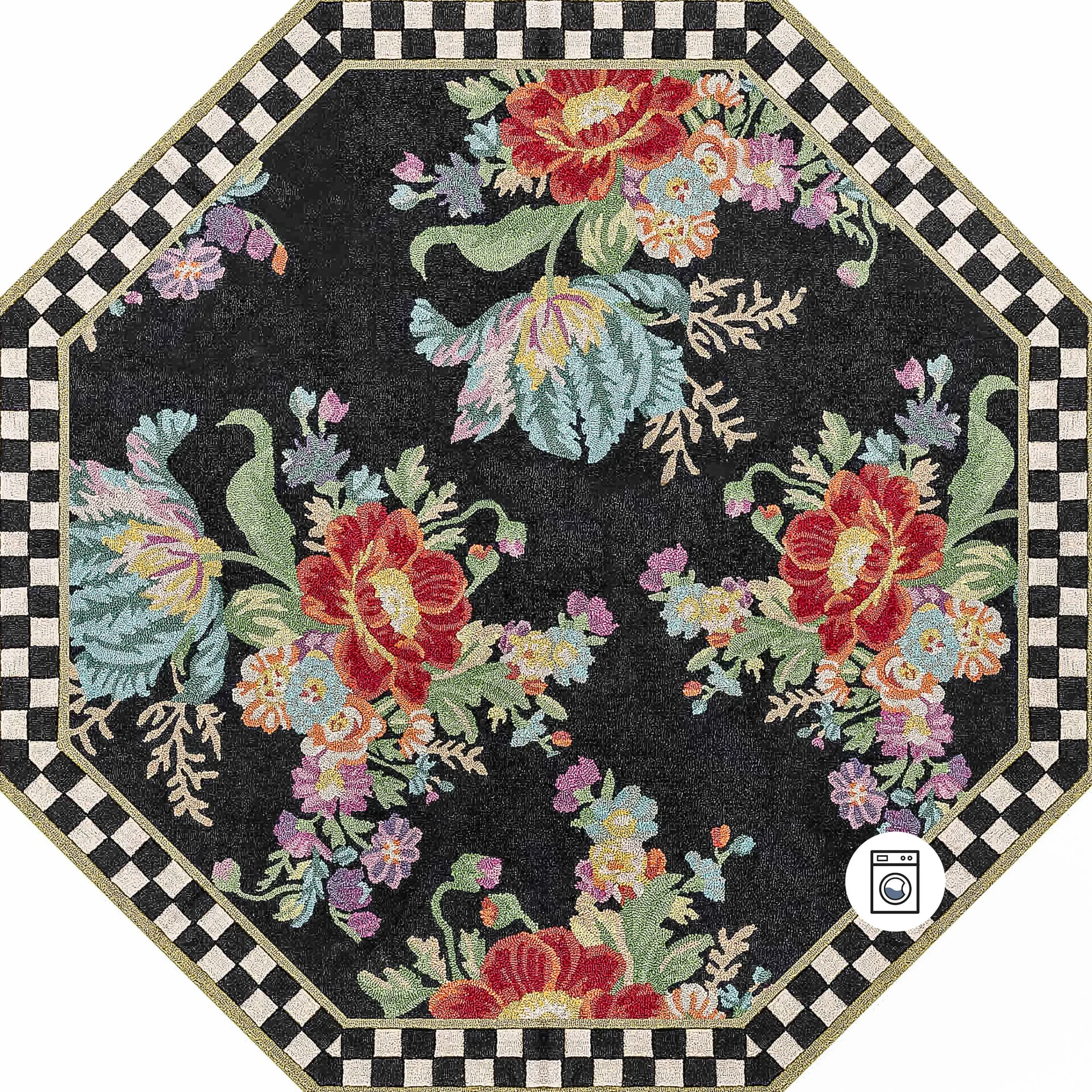MacKenzie-Childs Flower Market 6' Octagon Washable Rug| Rugs