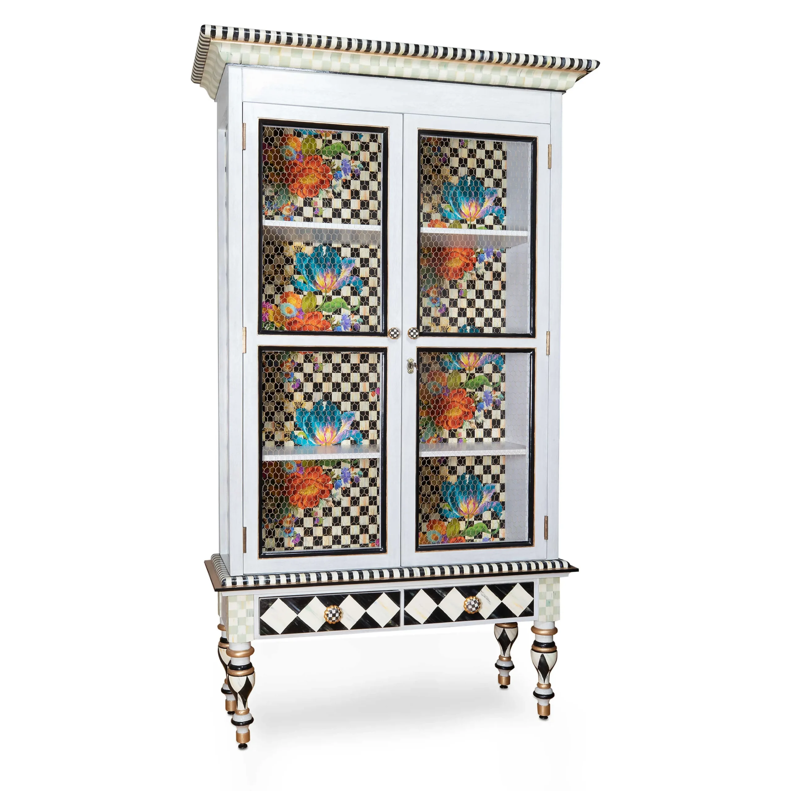 MacKenzie-Childs Flower Market Cabinet| Storage Furniture|Living Room
