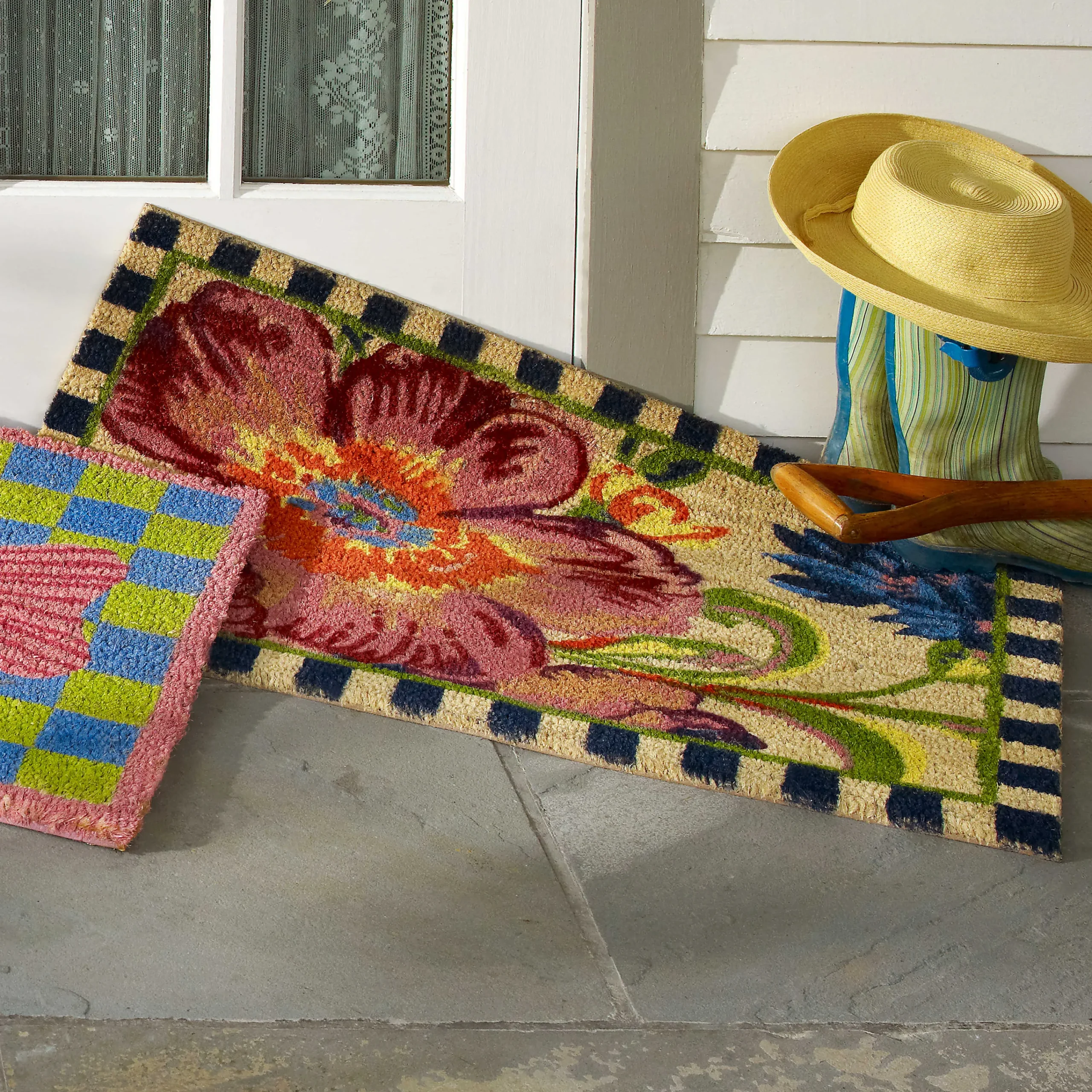 MacKenzie-Childs Flower Market Entrance Mat| Spring|Outdoor