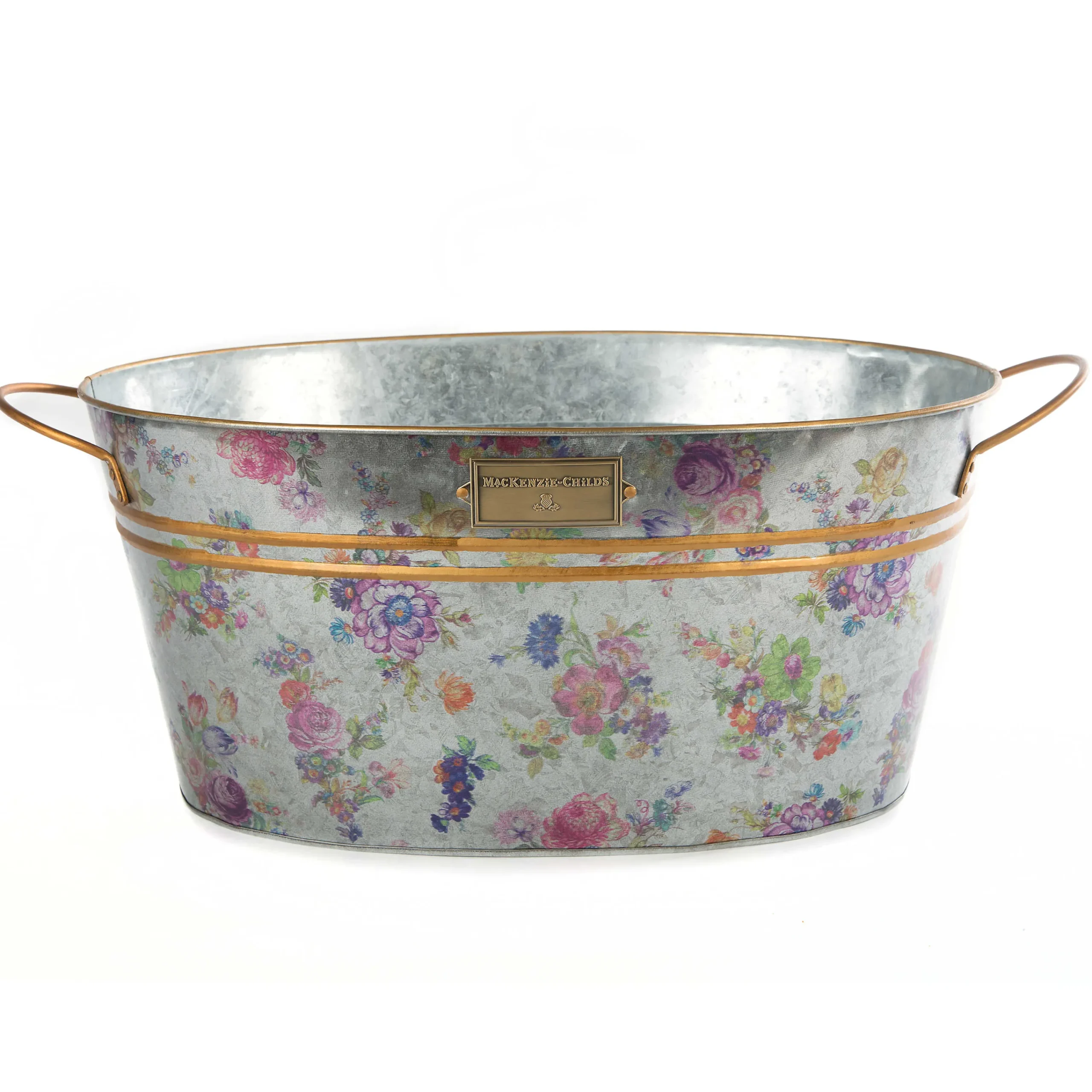 MacKenzie-Childs Flower Market Galvanized Beverage Bucket| Outdoor|Bar Entertaining