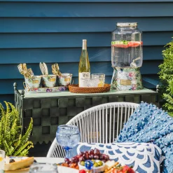 MacKenzie-Childs Flower Market Galvanized Herb Pots with Tray, Set of 3| Spring|Outdoor