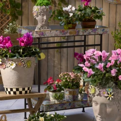 MacKenzie-Childs Flower Market Galvanized Outdoor Butler| Storage Furniture|Outdoor