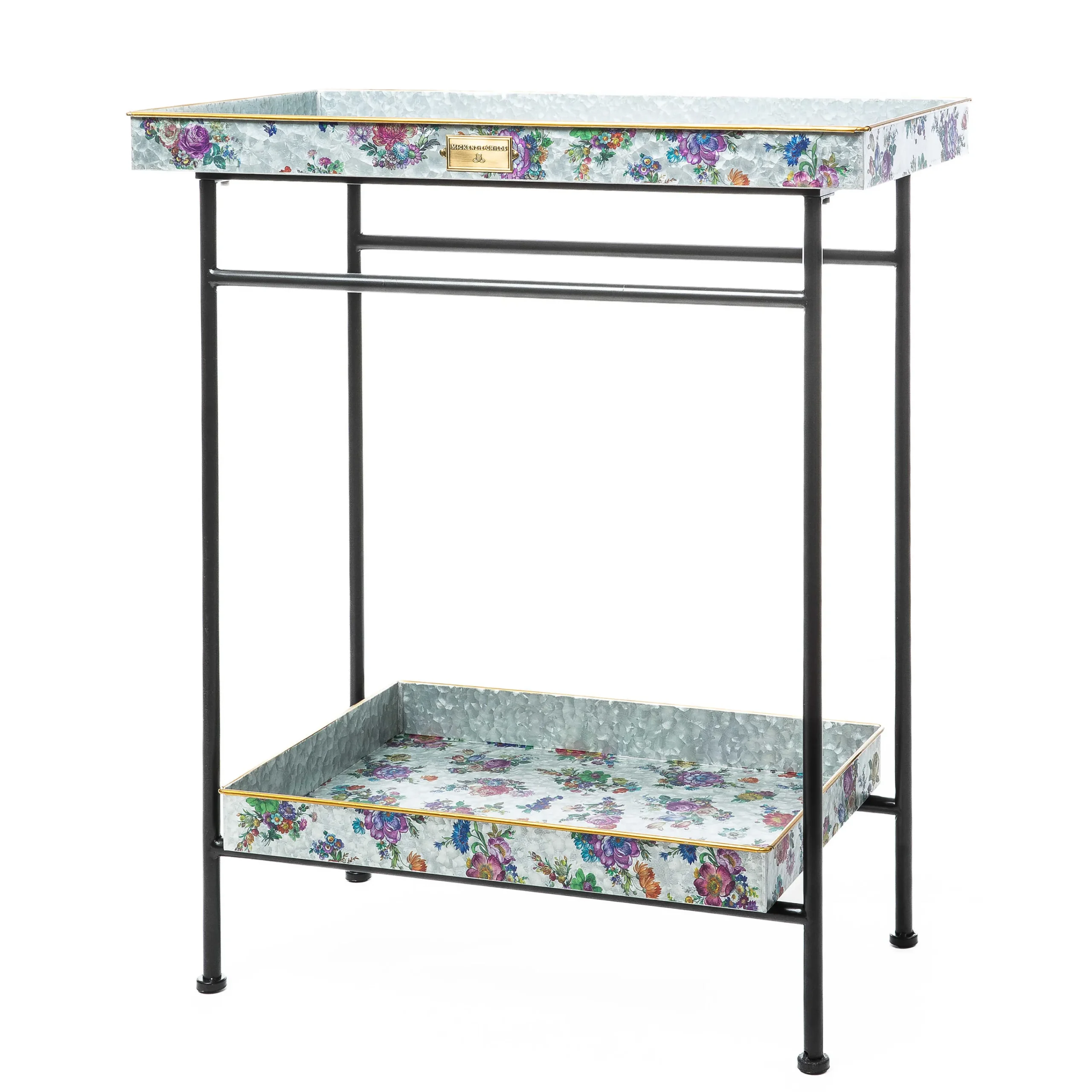 MacKenzie-Childs Flower Market Galvanized Outdoor Butler| Storage Furniture|Outdoor