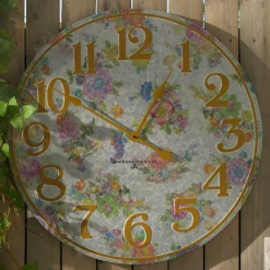 MacKenzie-Childs Flower Market Outdoor Wall Clock| Spring|Outdoor