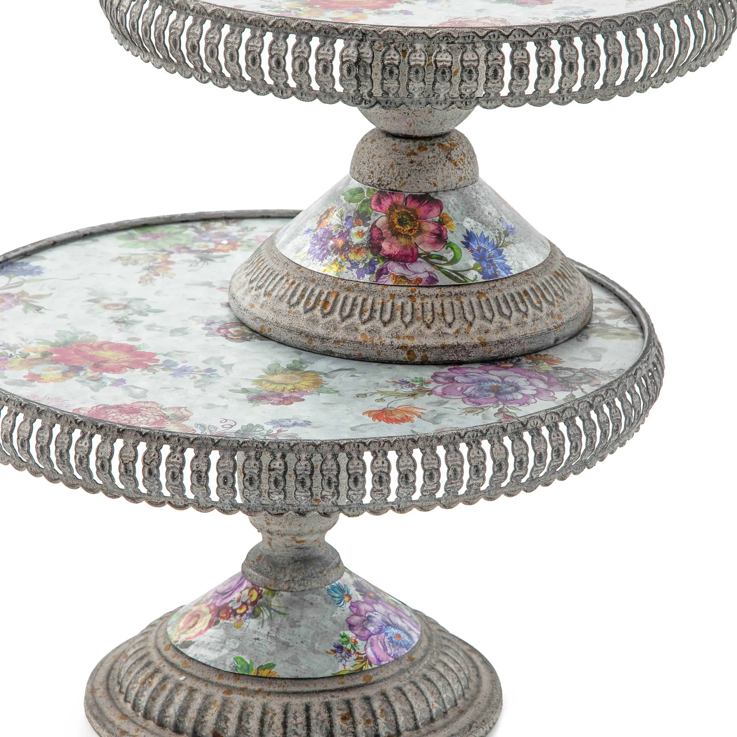 MacKenzie-Childs Flower Market Plant Stands, Set of 2| Spring|Greenery & Florals