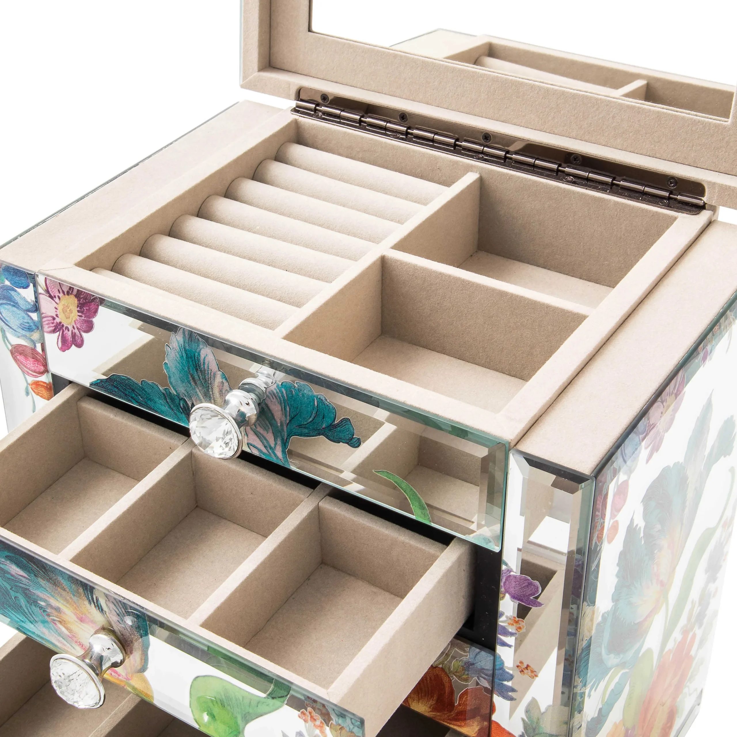 MacKenzie-Childs Flower Market Reflections Jewelry Armoire| Room Accents