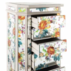 MacKenzie-Childs Flower Market Reflections Standing Jewelry Armoire| Storage Furniture|Room Accents