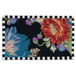 MacKenzie-Childs Flower Market Reflections Black 2'3 x 3'9 Rug| Rugs
