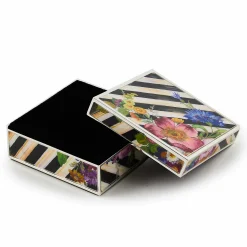 MacKenzie-Childs Flower Market Silver Plated Trinket Box| Room Accents