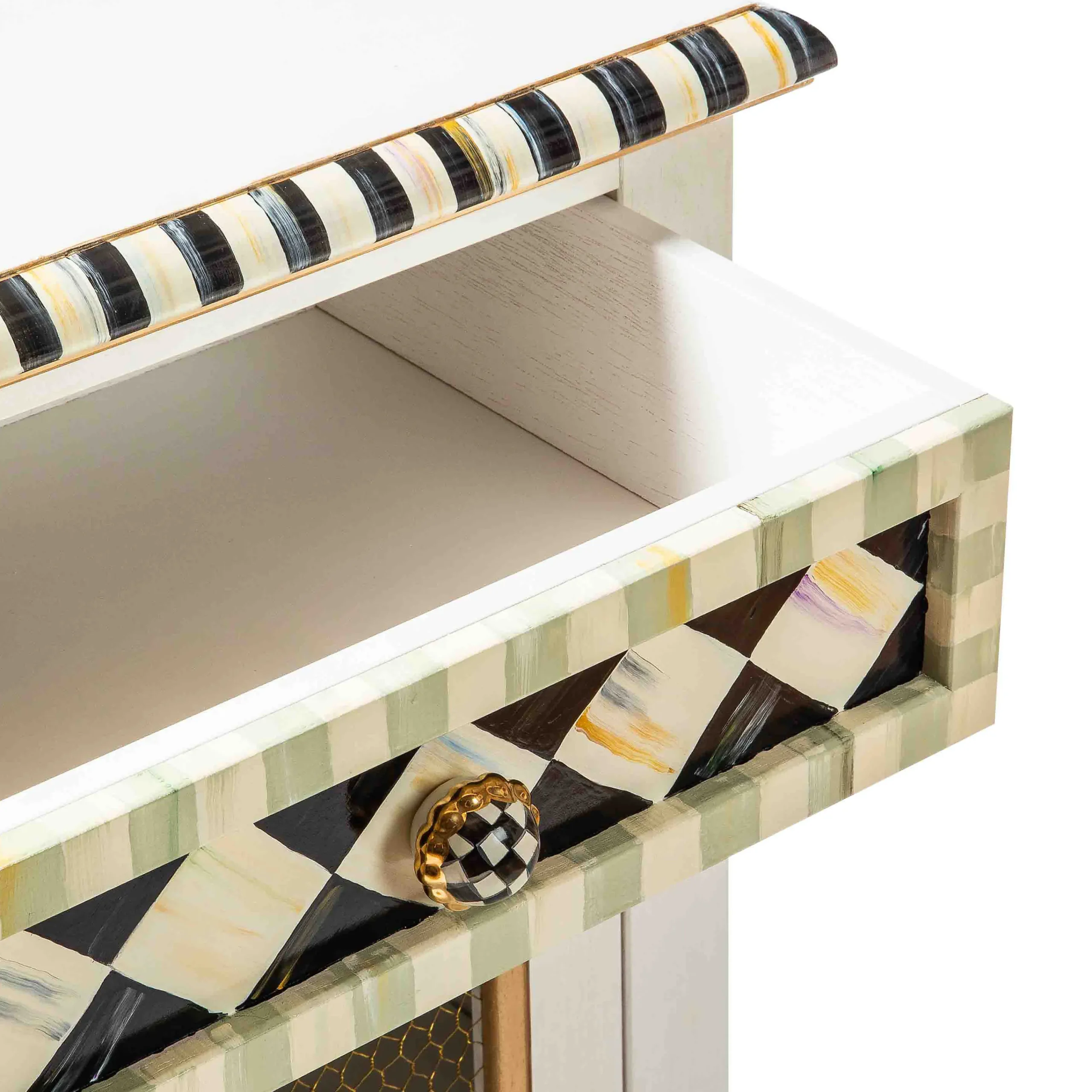 MacKenzie-Childs Flower Market Small Cabinet| Living Room