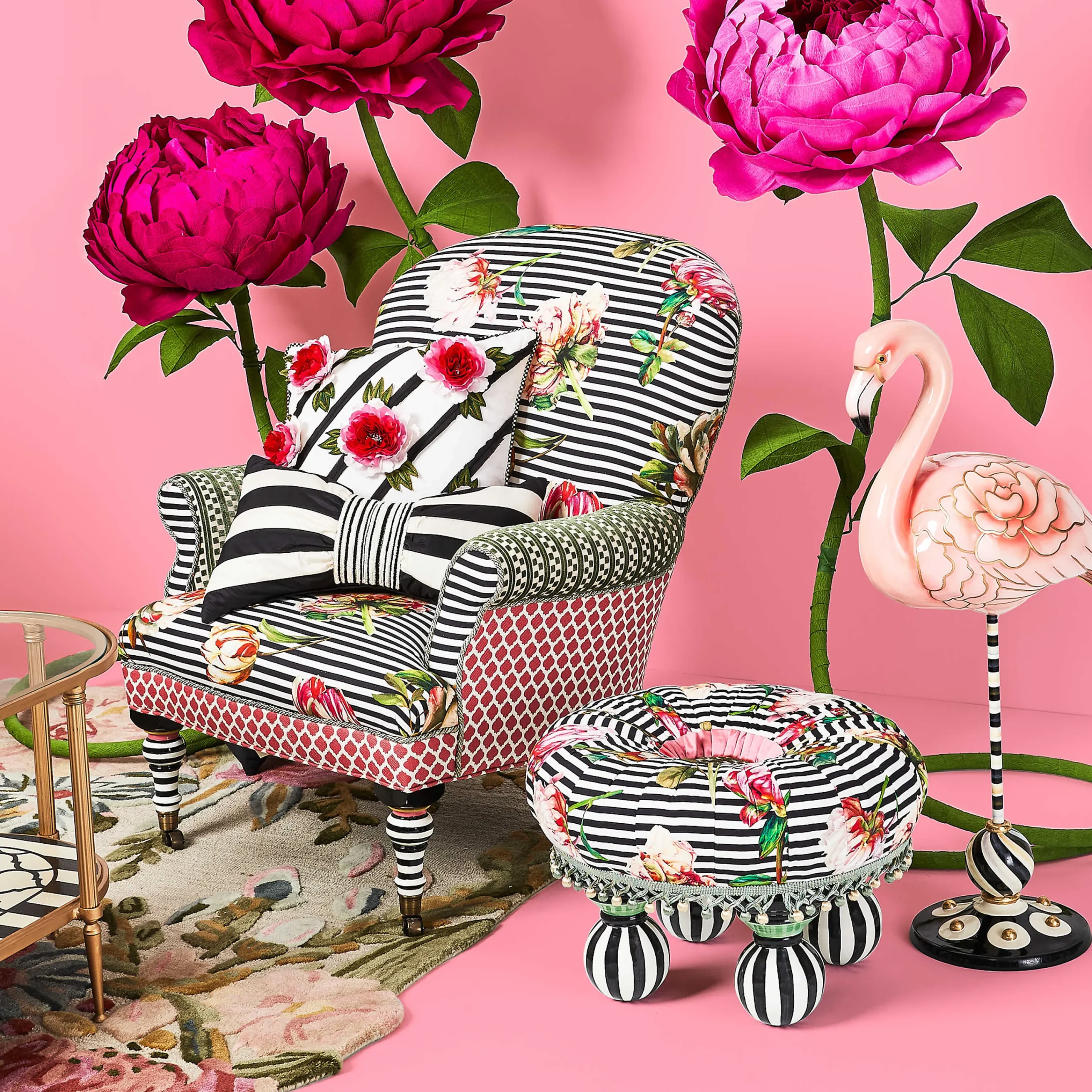 MacKenzie-Childs Flower Show Accent Chair| Living Room