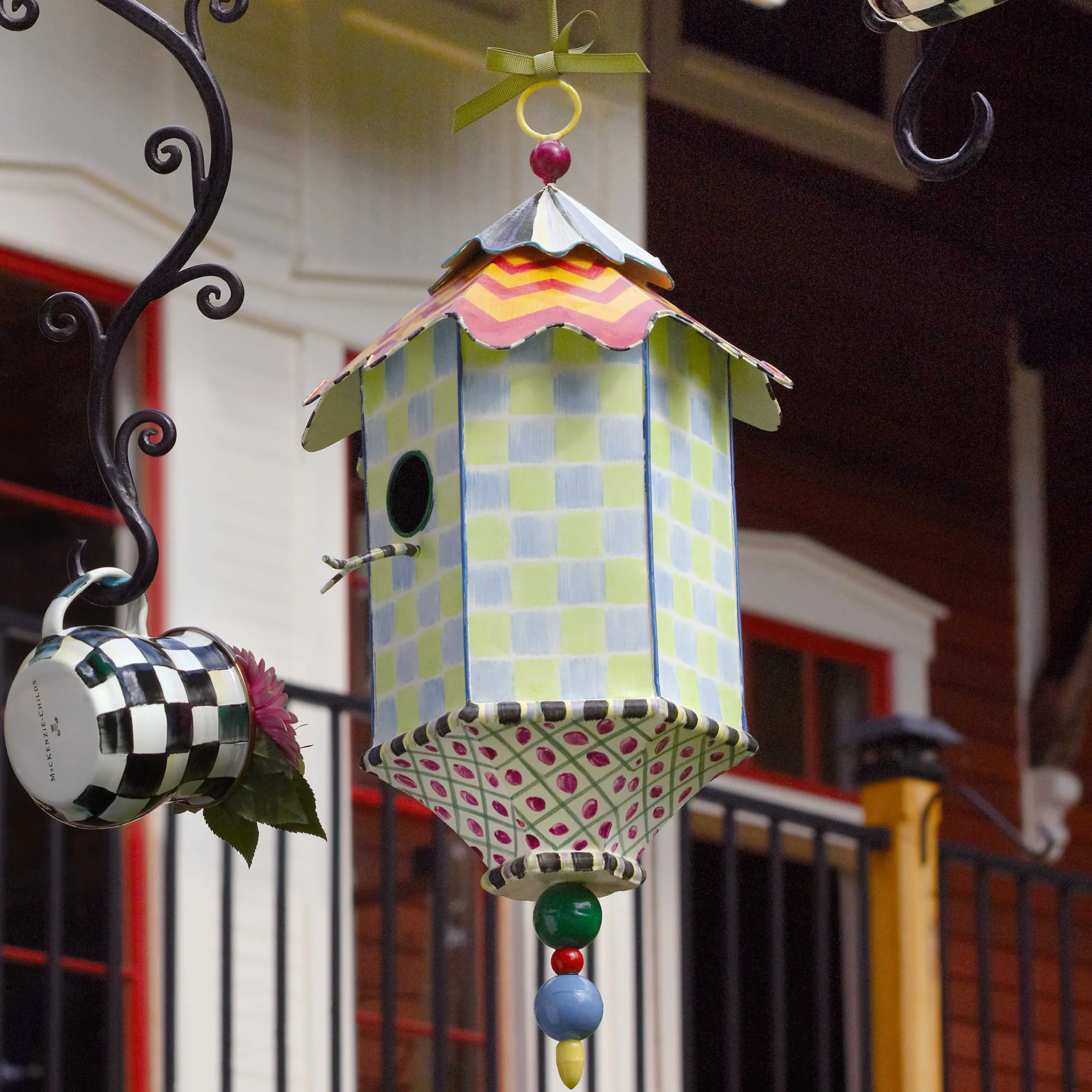 MacKenzie-Childs Flyer's Folly Birdhouse| Spring|Outdoor
