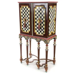 MacKenzie-Childs Foxtrot Bar Cabinet| Storage Furniture|Dining Room & Kitchen