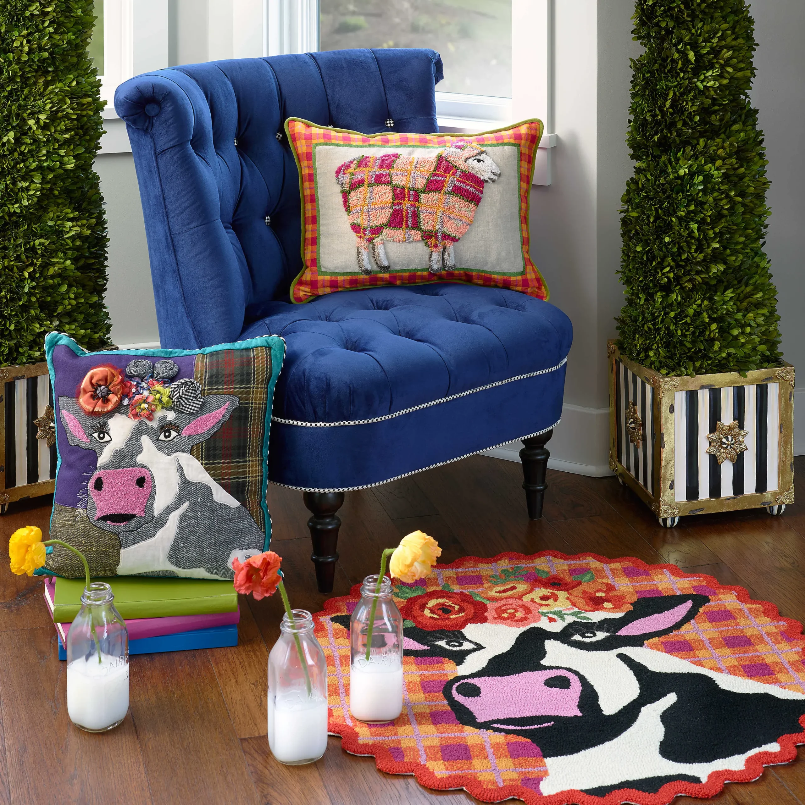 MacKenzie-Childs Frida Cowlo Throw Pillow| Pillows, Throws, & Cushions